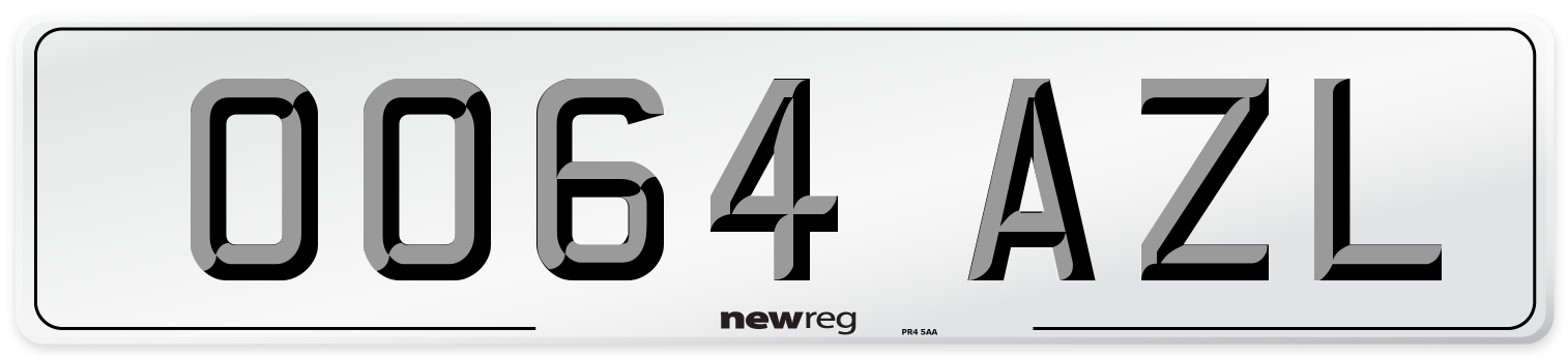OO64 AZL Number Plate from New Reg